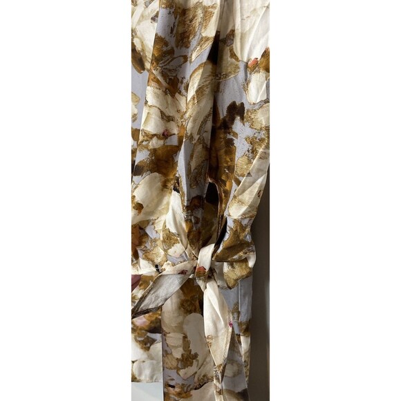 New Retail $398 Lafayette 148 Kenna Print Silk Blouse - Size P - Picture 6 of 12